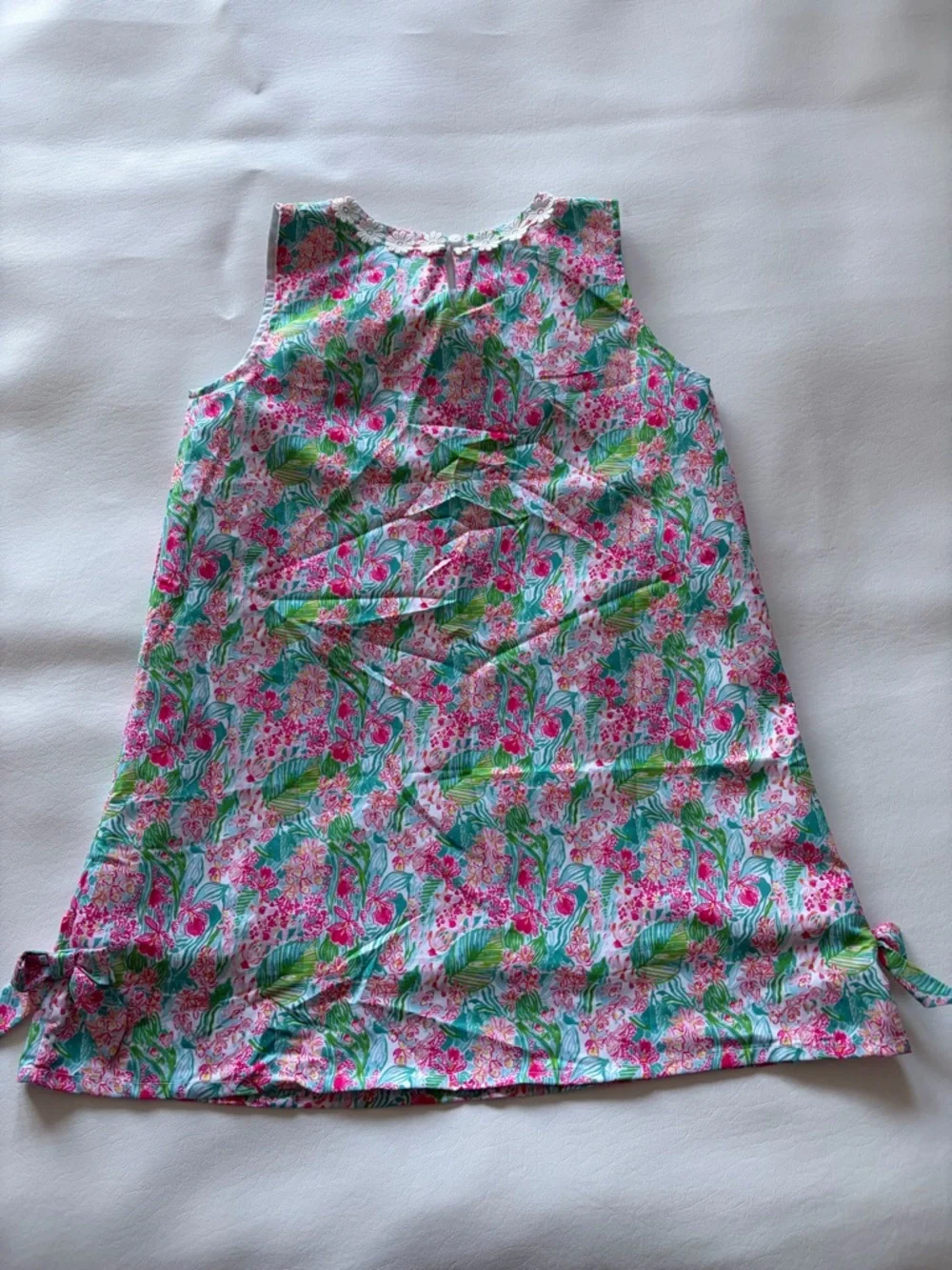 Lilly Inspired Girls’ Dress Sz 10-12 Floral Coastal Preppy - Picture 7 of 8
